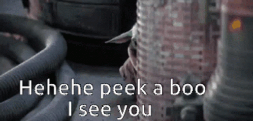 A Cartoon Character Is Standing Next To A Hose And Says I See You GIF