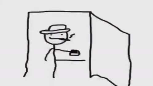 Cartoon Character Standing Next To MSI Monitor GIF