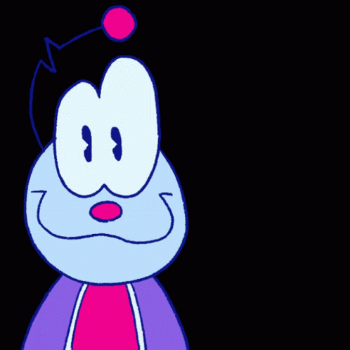 A Cartoon Character Is Standing Next To A Mushroom With The Words Game On Written Above It GIF