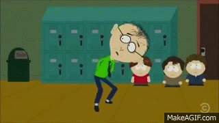 A Cartoon Character Is Standing On Top Of A Pile Of Poop In A Room . GIF