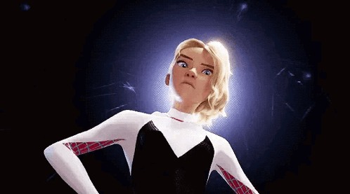 A Cartoon Character Is Standing With Her Hands On Her Hips . GIF