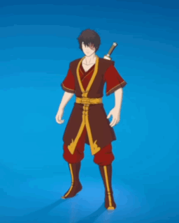 A Cartoon Character Is Standing With His Fist In The Air And Holding A Sword Behind His Back . GIF