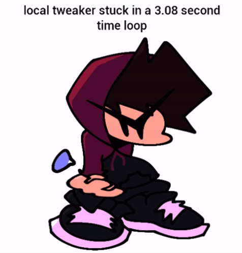 A Cartoon Character Is Stuck In A Time Loop GIF