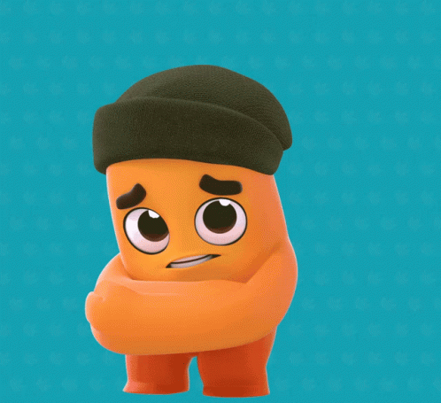 A Cartoon Character Is Wearing A Beanie And Has A Spiral On His Chest GIF