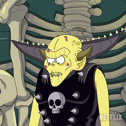 Cartoon Character In Spiked Vest Saying Netflix GIF