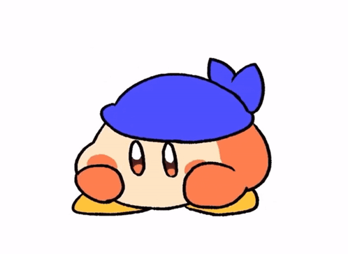 A Cartoon Character Is Wearing A Blue Bandana On His Head . GIF