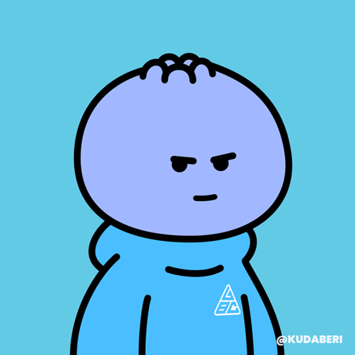 A Cartoon Character Is Wearing A Blue Sweatshirt That Says Do It GIF
