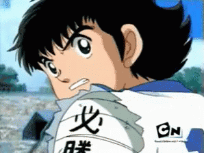 a cartoon character is wearing a cn logo on his shirt