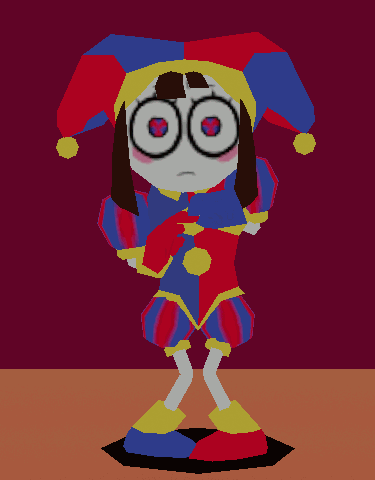 A Cartoon Character Is Wearing A Colorful Jester Hat GIF