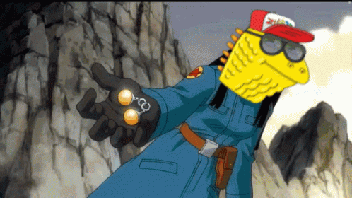 A Cartoon Character Is Wearing A Hat That Says ' Zillion ' On It GIF