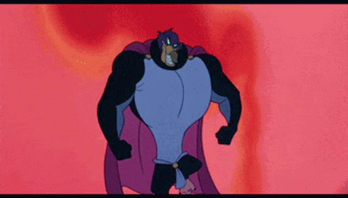 A Cartoon Character Is Wearing A Purple Cape And Mask GIF