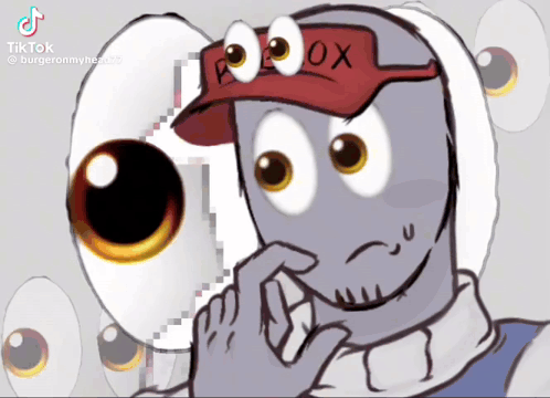 A Cartoon Character Is Wearing A Red Hat That Says Pobox GIF