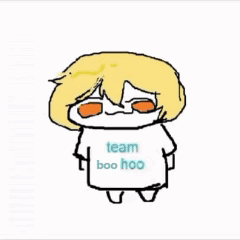 A Cartoon Character Is Wearing A Shirt That Says Boo Hoo Team Boo Hoo GIF