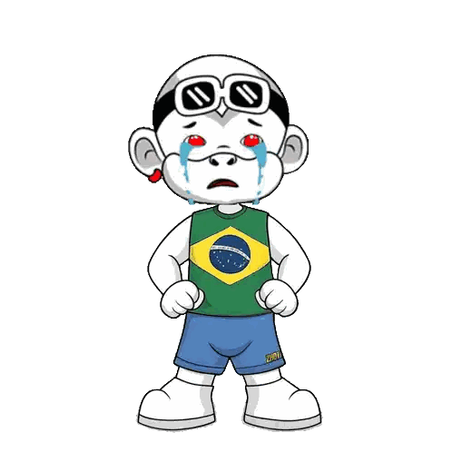 a cartoon character is wearing a shirt that says brasil on it