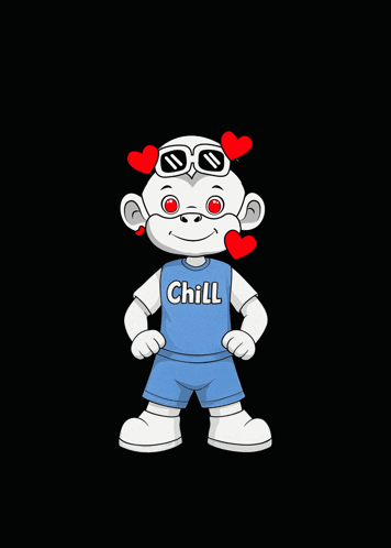 A Cartoon Character Is Wearing A Shirt That Says Chill GIF