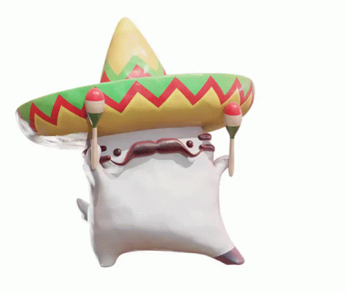 A Cartoon Character Is Wearing A Sombrero And Holding Maracas GIF