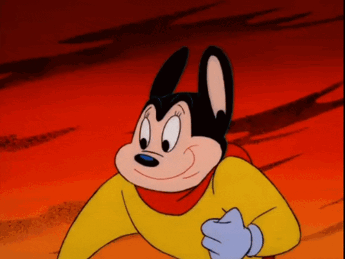 A Cartoon Character Is Wearing A Yellow And Red Outfit GIF