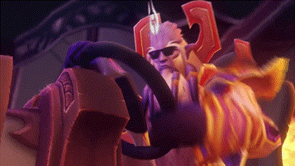 A Cartoon Character Is Wearing Sunglasses And Holding A Horn GIF