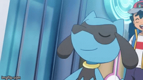 Cartoon Character With Sunglasses Next To Boy GIF