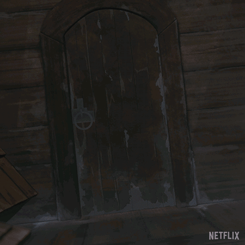 A Cartoon Character Kicking A Door With Netflix Written On The Bottom Right GIF