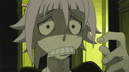 A Cartoon Character Making A Funny Face With A Hand GIF