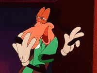 A Cartoon Character Making A Peace Sign With His Hand GIF