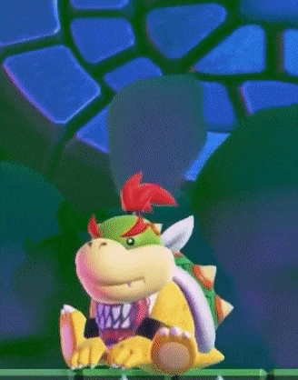 Bowser Sitting On Green Surface GIF