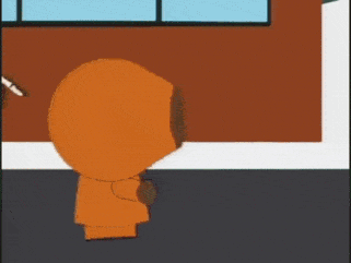 A Cartoon Character Named Kenny From South Park Stands In Front Of A Window GIF