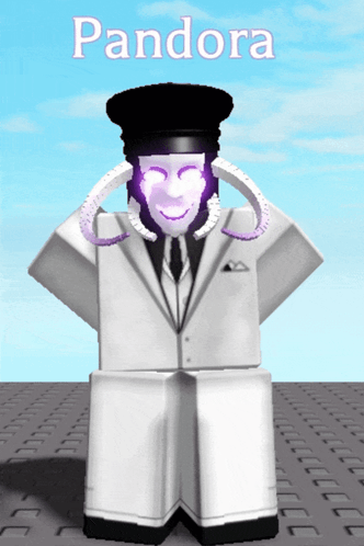 A Cartoon Character Named Pandora Is Wearing A White Suit GIF