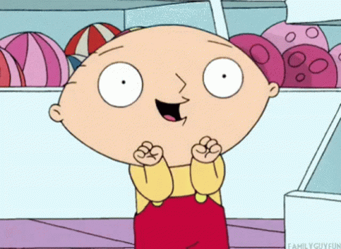 Stewie From Family Guy In Front Of Bowling Alley GIF