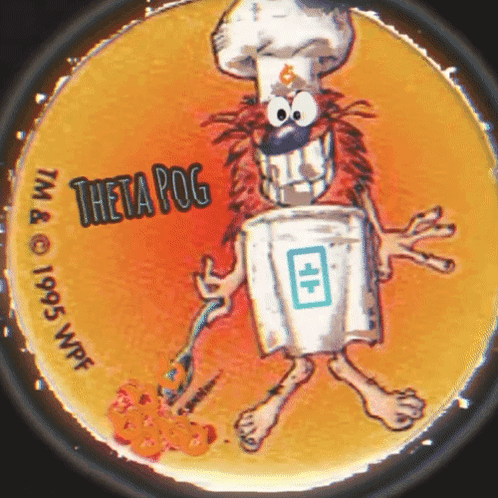 A Cartoon Character Named Theta Bog Is Holding A Spatula GIF