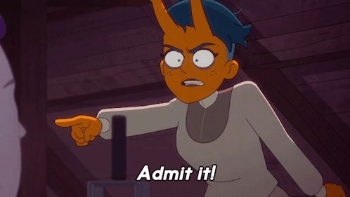 Cartoon Character Saying Admit It And Pointing GIF