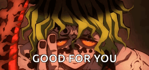 A Cartoon Character Says Good For You With A Hand Covering His Face GIF