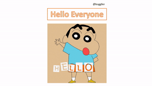 A Cartoon Character Says Hello To Everyone GIF