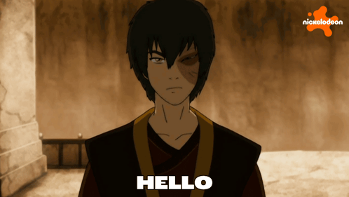 A Cartoon Character Says Hello With A Nickelodeon Logo In The Corner GIF