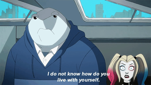 A Cartoon Character Says " I Do Not Know How Do You Live With Yourself .. " GIF