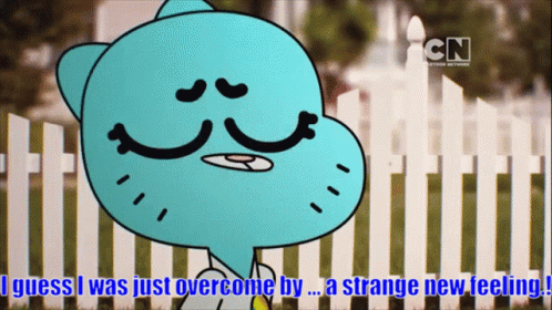 A Cartoon Character Says I Guess I Was Just Overcome By ... A Strange New Feeling GIF