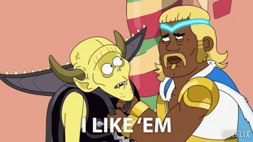 Cartoon Saying I Like Em In Front Of Netflix GIF