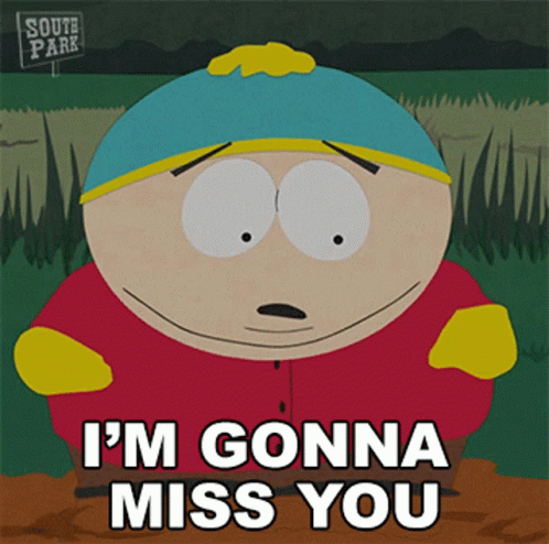 A Cartoon Character Says I 'M Gonna Miss You GIF