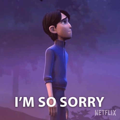 A Cartoon Character Says I 'M So Sorry GIF