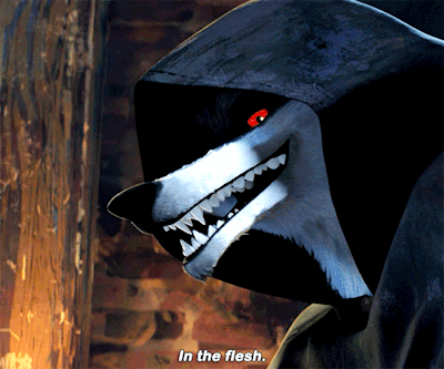 A Cartoon Character Says " In The Flesh " In A Dark Room GIF