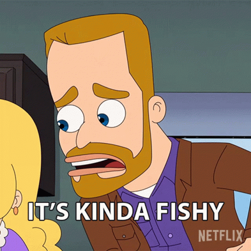 A Cartoon Character Says It 'S Kinda Fishy On Netflix GIF