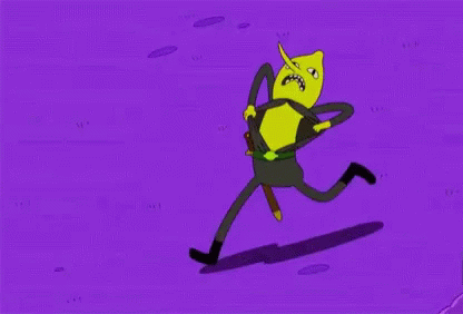 A Cartoon Character Says It 'S The Last Day With A Purple Background GIF