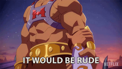 A Cartoon Character Says It Would Be Rude On Netflix GIF