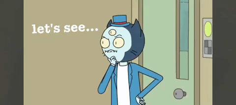 A Cartoon Character Says Let 'S See In A Doorway GIF