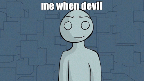 A Cartoon Character Says Me When Devil On The Bottom GIF