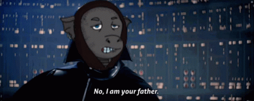 A Cartoon Character Says " No , I Am Your Father " GIF