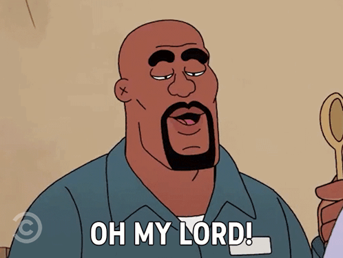 A Cartoon Character Says Oh My Lord While Holding A Key GIF