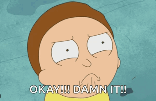 A Cartoon Character Says Okay Damn It With Tears Running Down His Face GIF