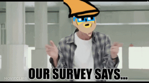 A Cartoon Character Says Our Survey Says ... GIF